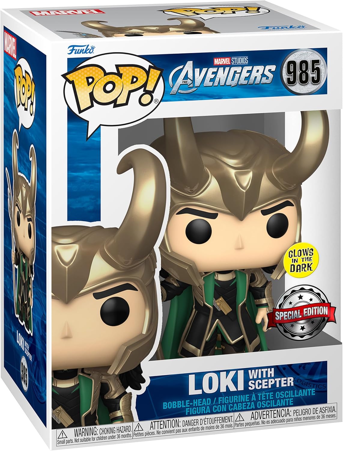 Funko Pop! Marvel: Avengers - Loki with Scepter (Glow-in-the-Dark) #985