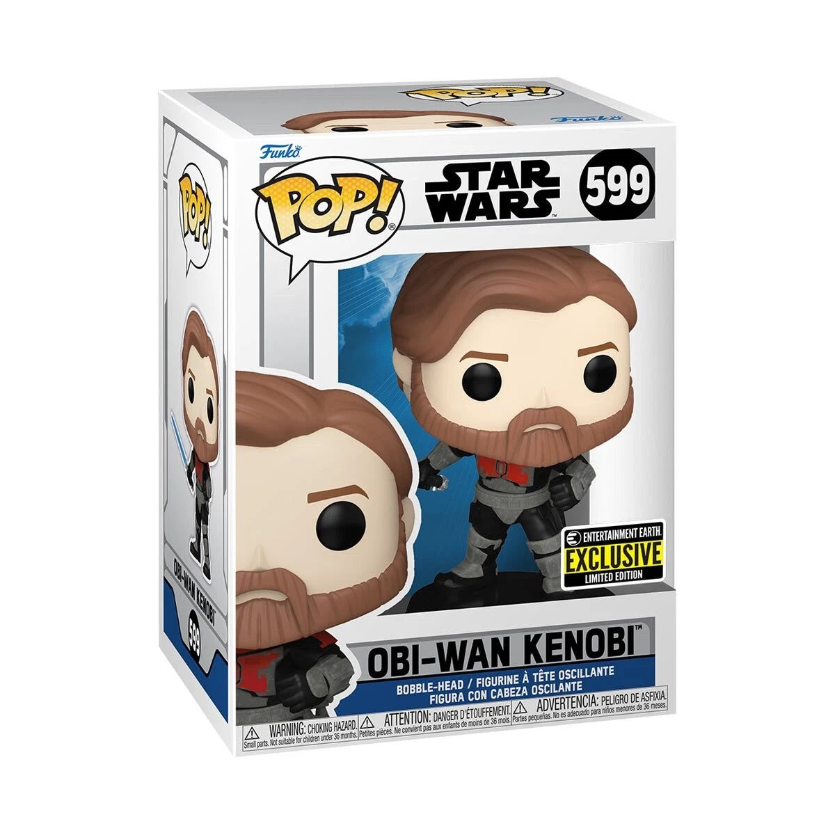 Funko Pop! Star Wars: The Clone Wars - Obi-Wan Kenobi (Mandalorian Armor) #599 (Entertainment Earth Exclusive)