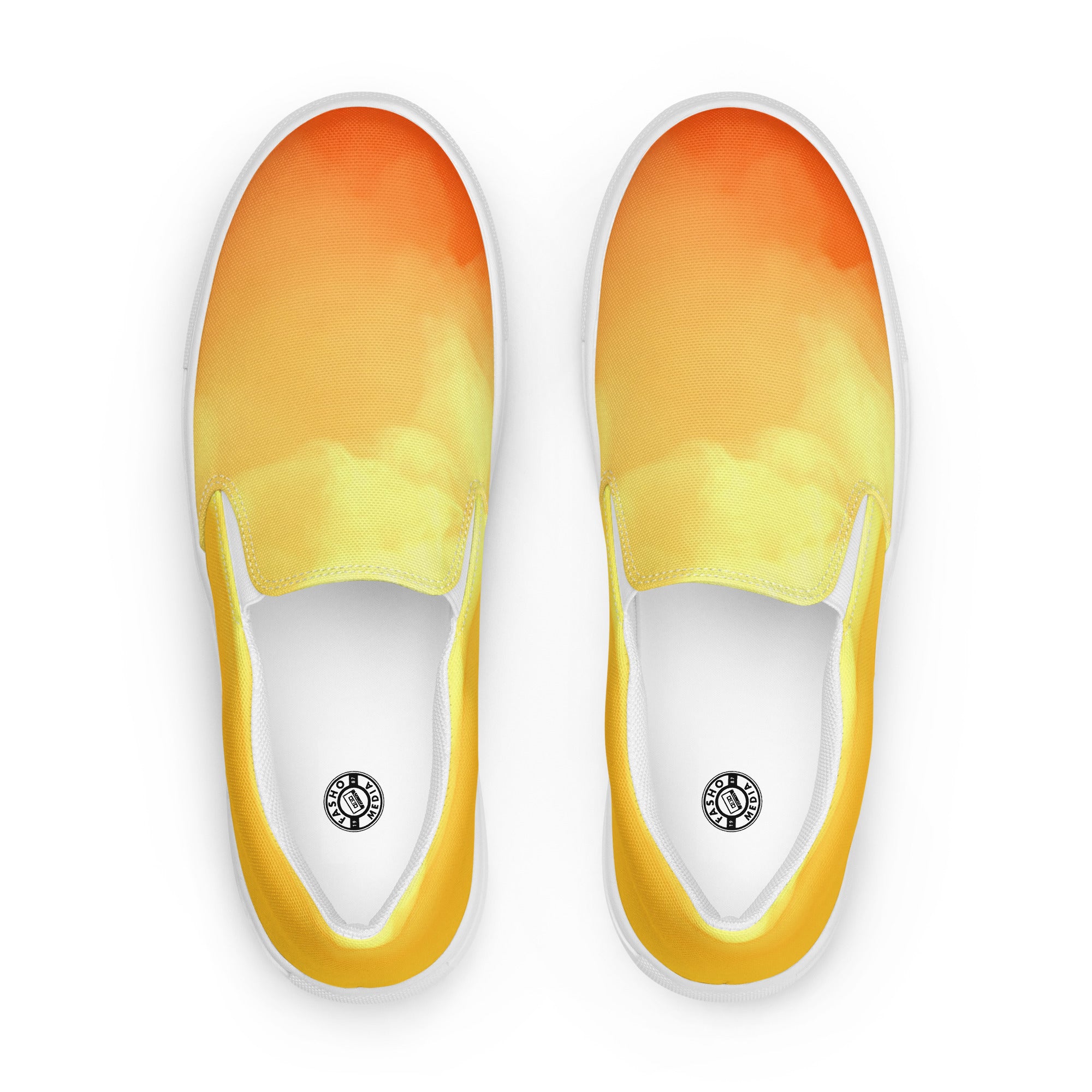 Fiery Haze Men’s slip-on canvas shoes