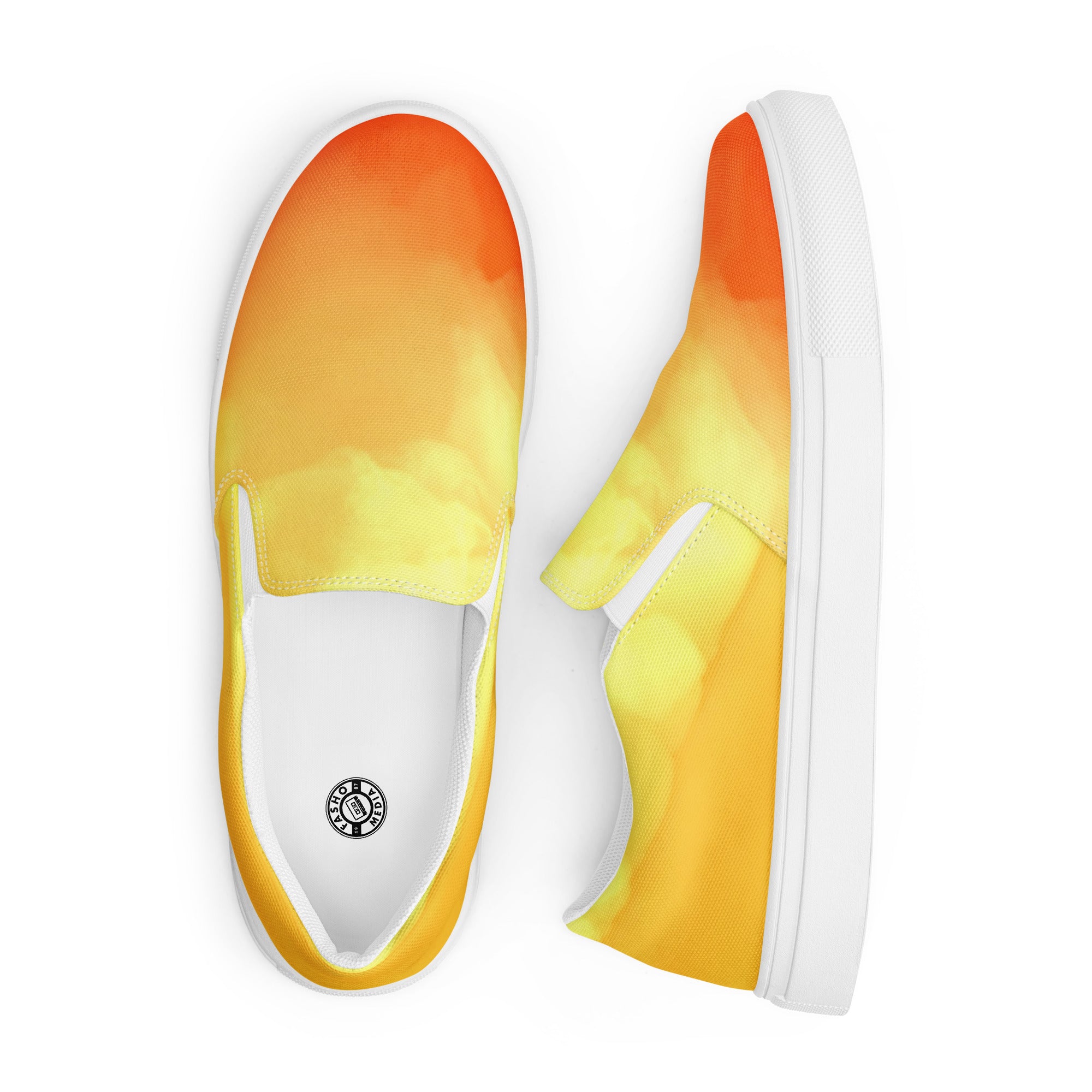 Fiery Haze Men’s slip-on canvas shoes