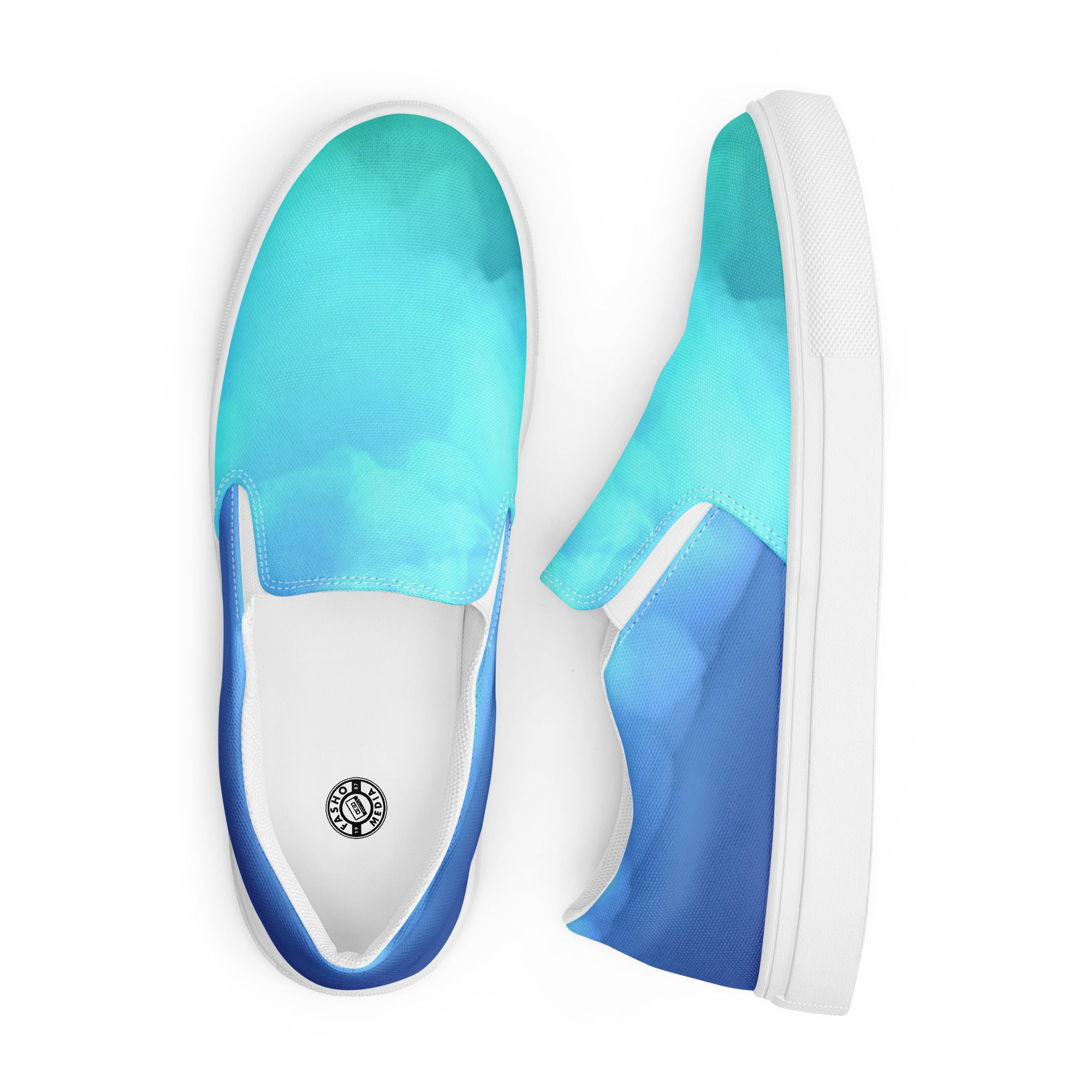Aqua Haze Men’s slip-on canvas shoes