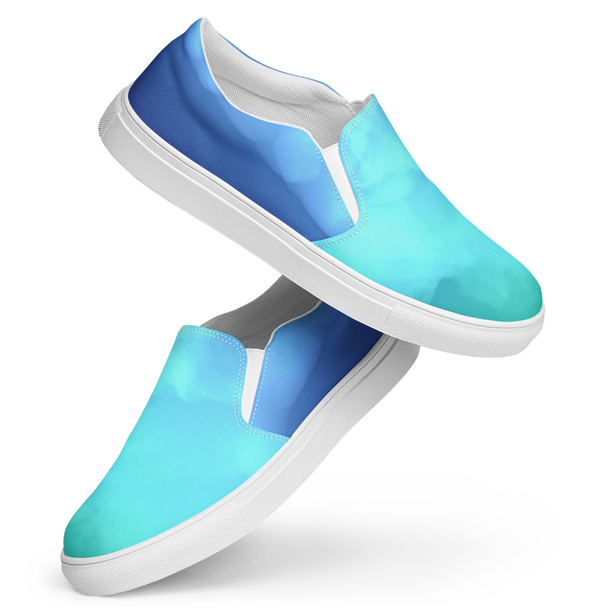 Aqua Haze Men’s slip-on canvas shoes