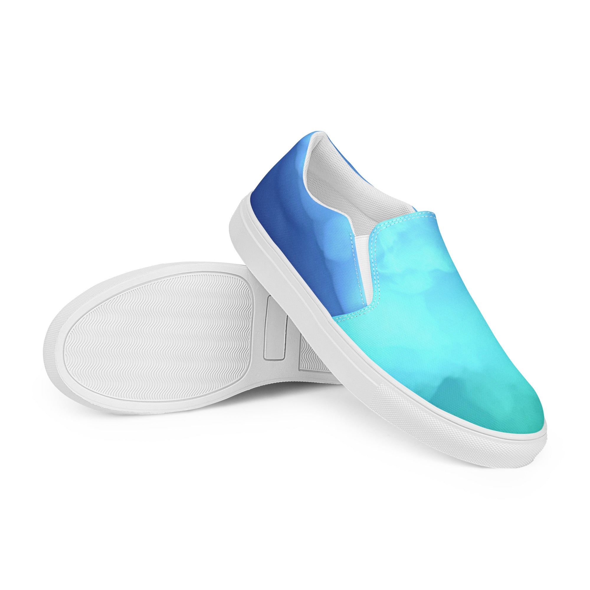 Aqua Haze Men’s slip-on canvas shoes