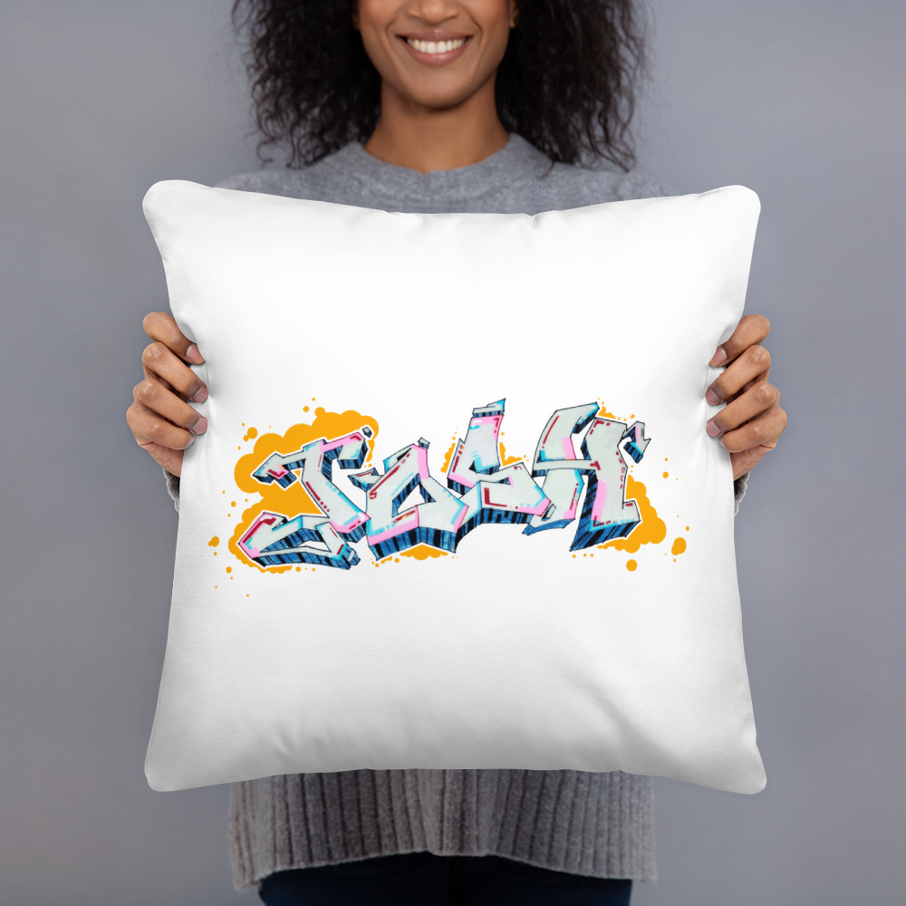 Graffiti Piece Josh Basic Pillow