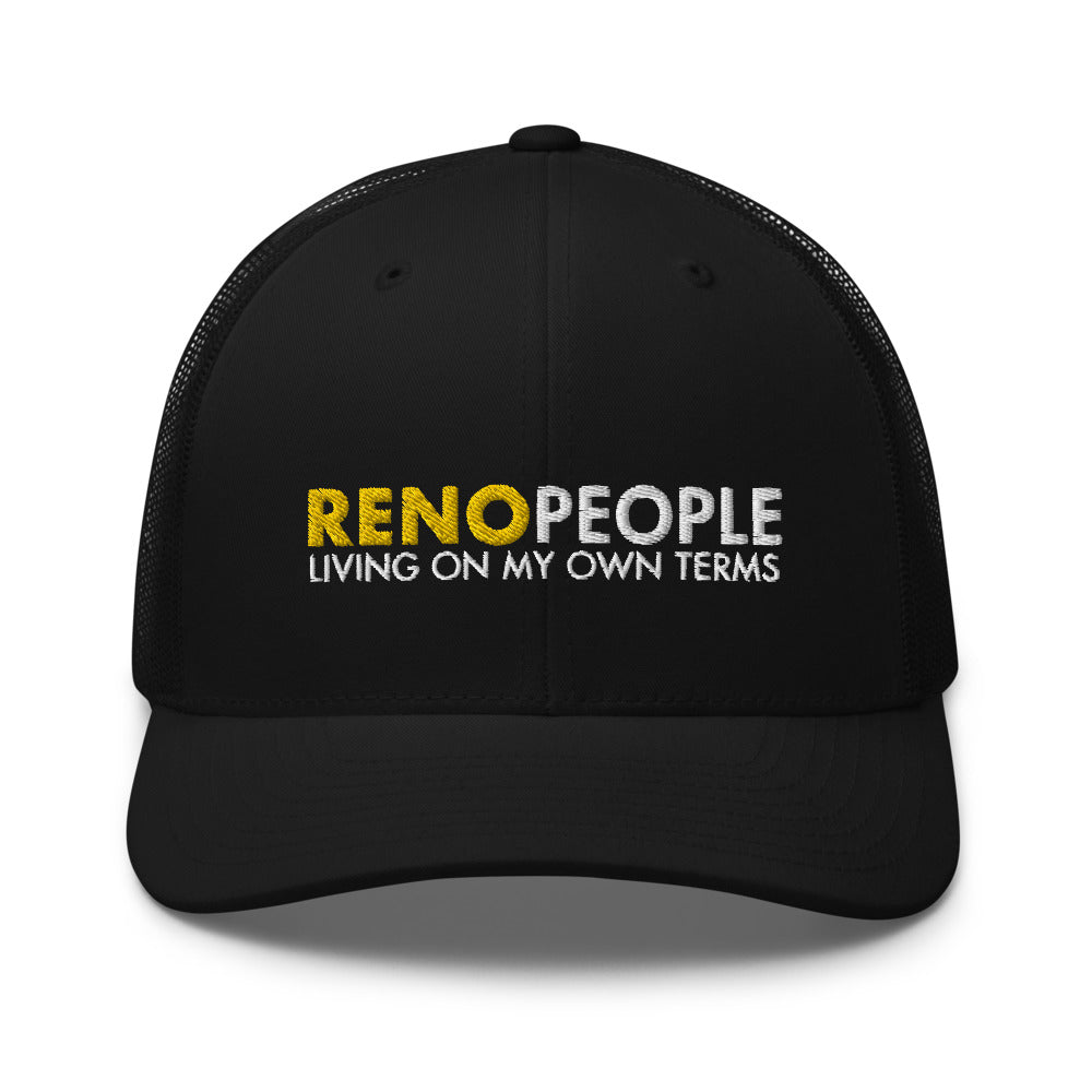 Reno People Living on my own terms Trucker Hat