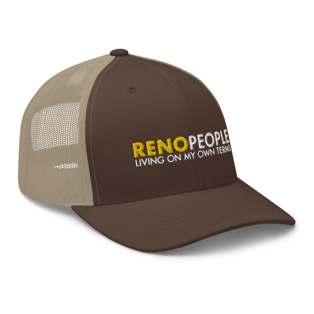 Reno People Living on my own terms Trucker Hat