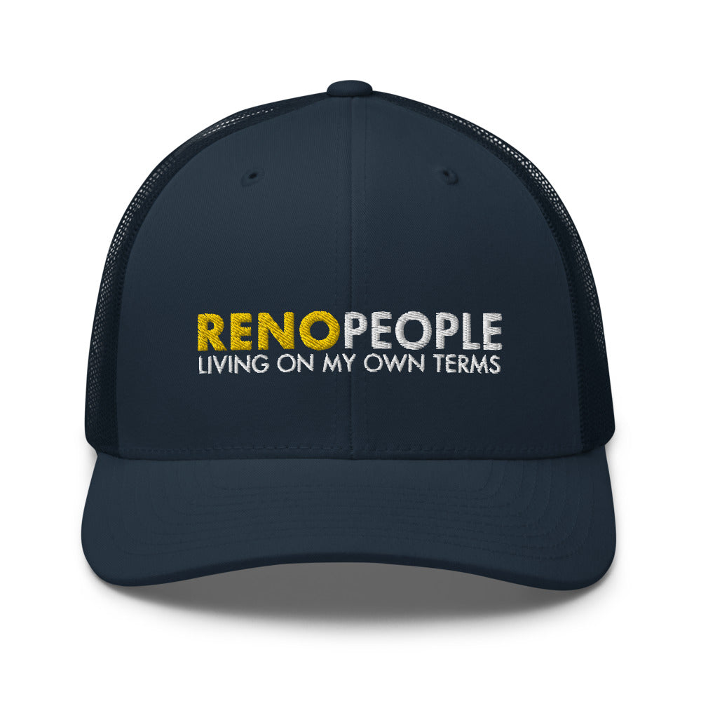 Reno People Living on my own terms Trucker Hat