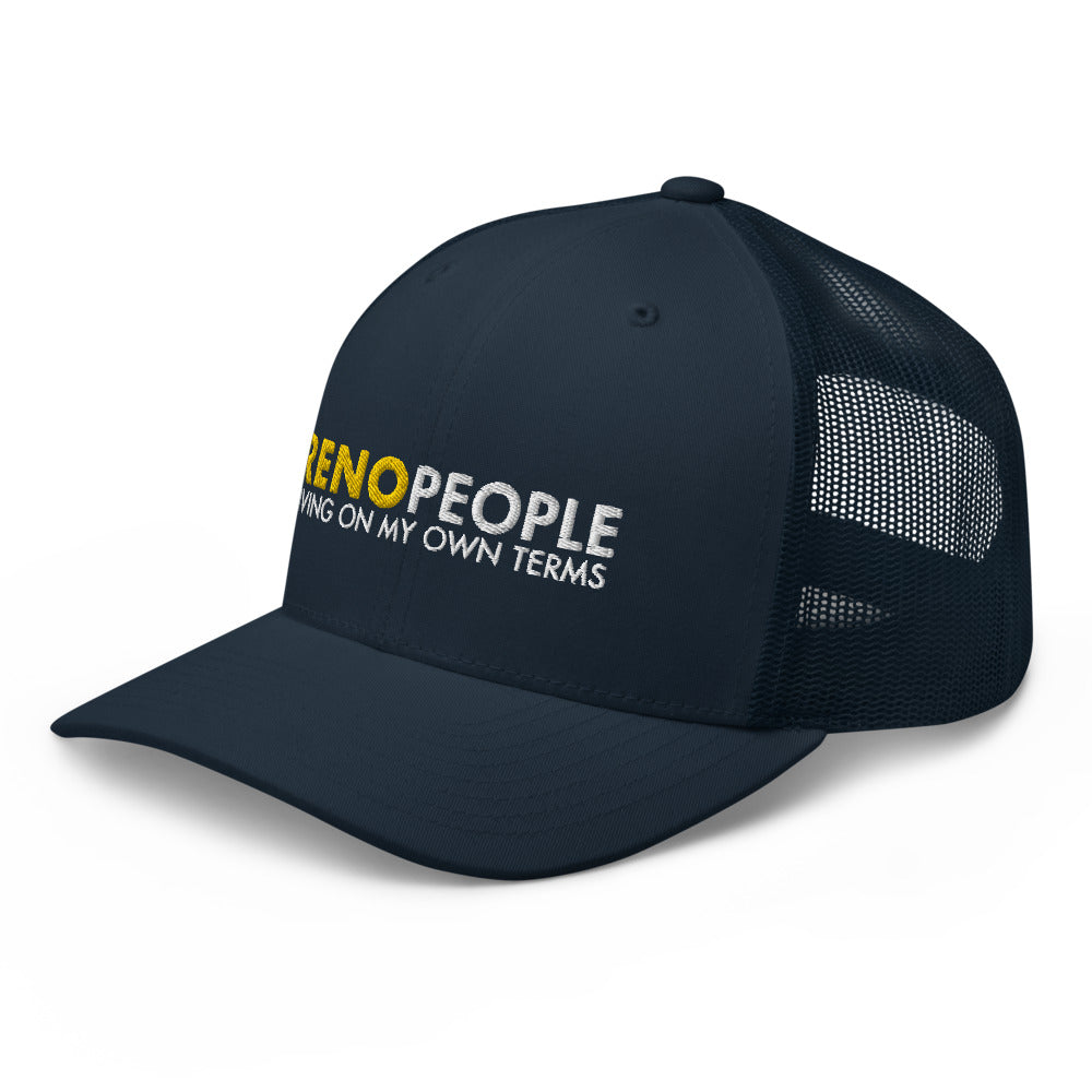 Reno People Living on my own terms Trucker Hat