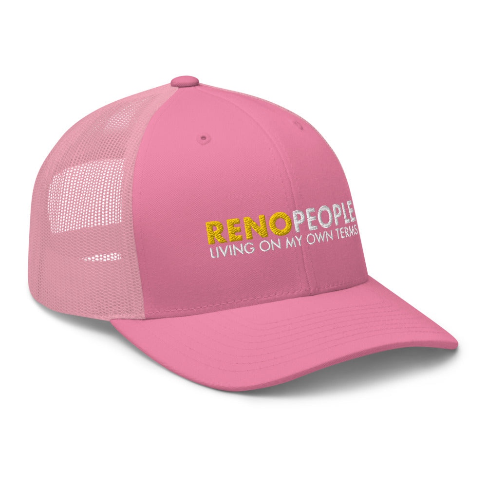 Reno People Living on my own terms Trucker Hat