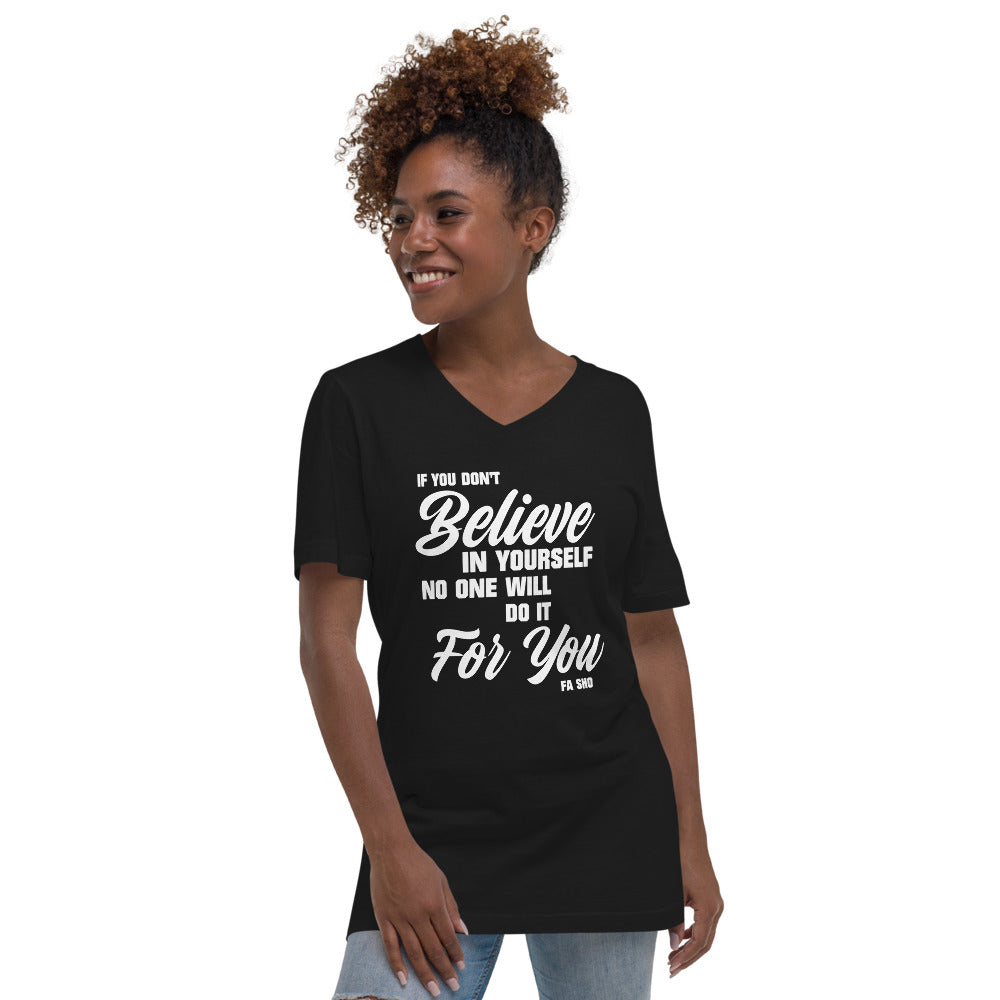 Believe In Yourself V-Neck Shirt (Women's)