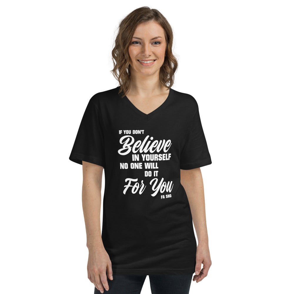 Believe In Yourself V-Neck Shirt (Women's)