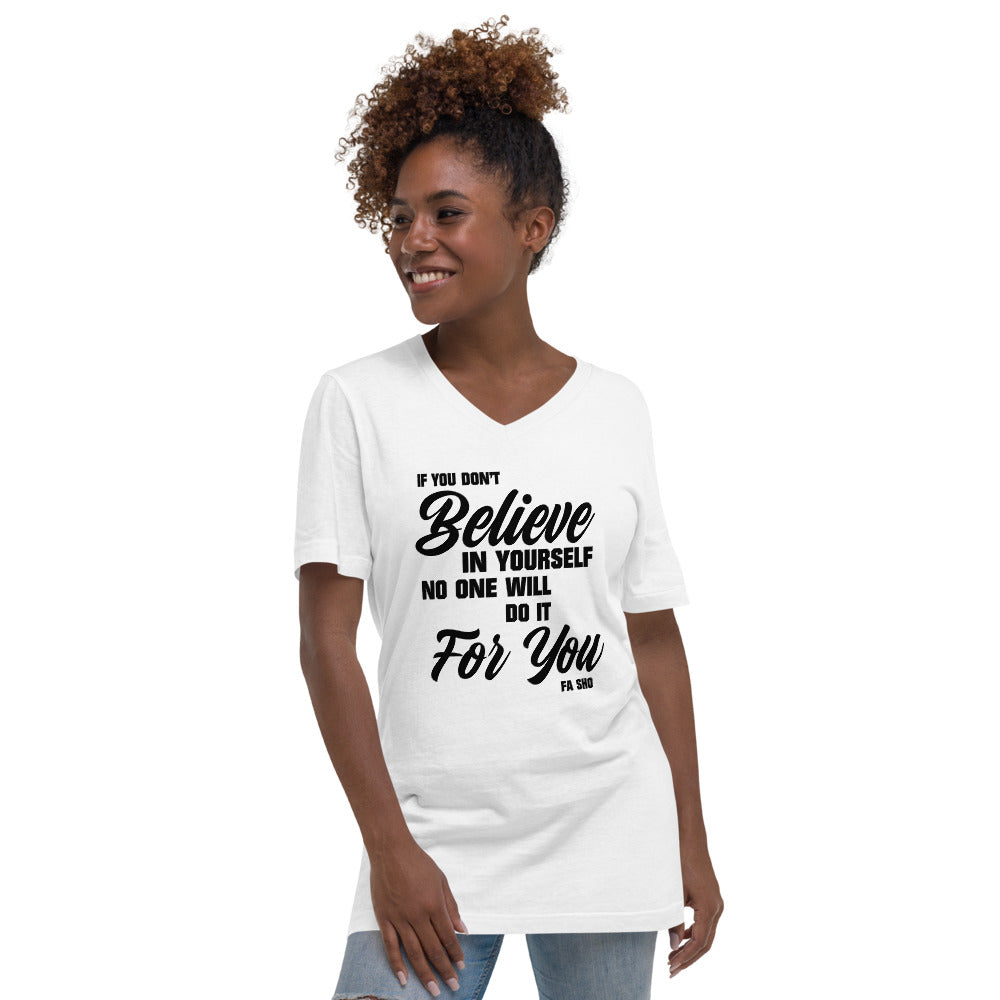 Believe In Yourself V-Neck Shirt (Women's)
