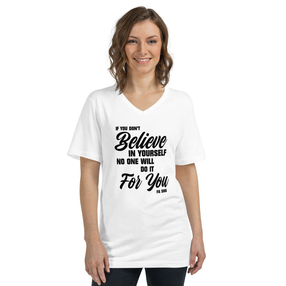 Believe In Yourself V-Neck Shirt (Women's)
