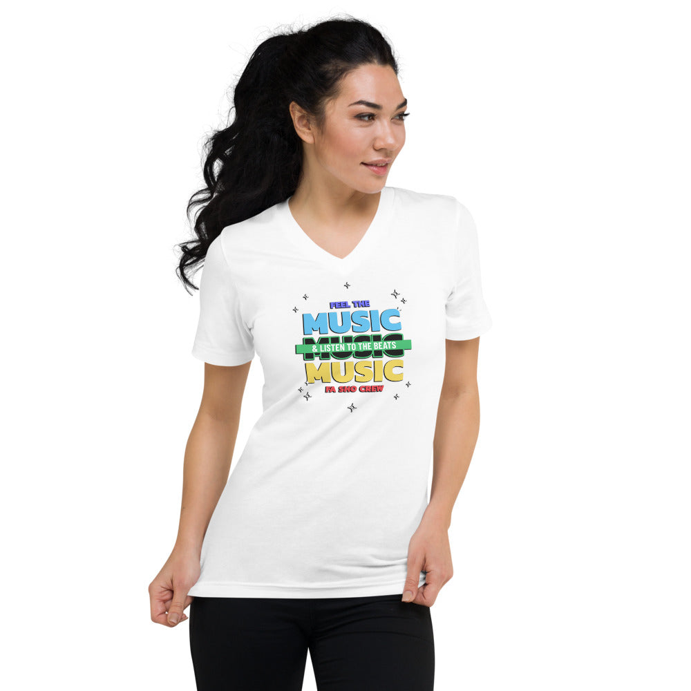 Feel the Music V-Neck Shirt (Women's)
