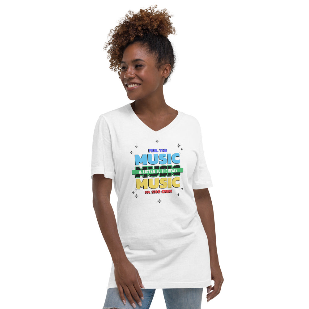 Feel the Music V-Neck Shirt (Women's)