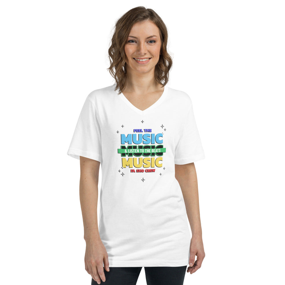 Feel the Music V-Neck Shirt (Women's)