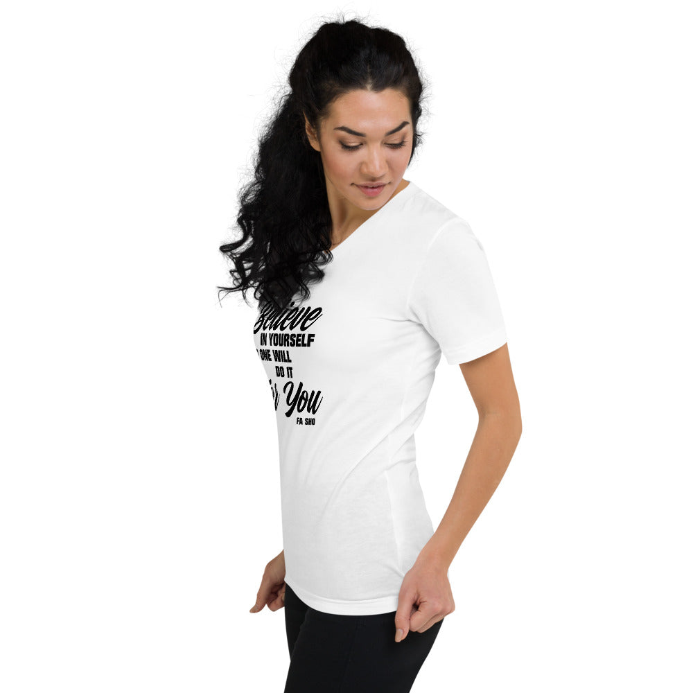 Believe In Yourself V-Neck Shirt (Women's)