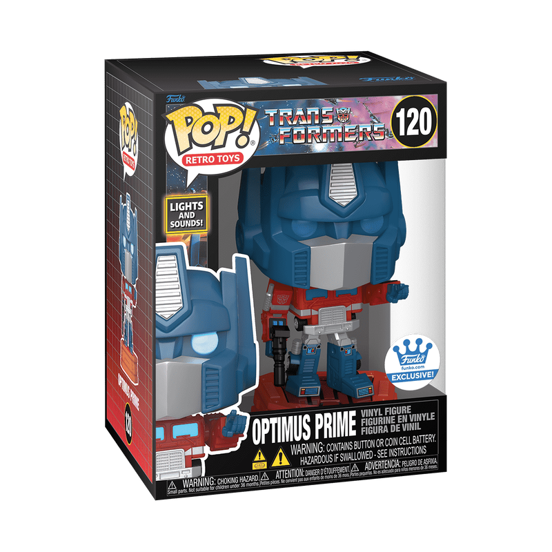 Funko Pop! Retro Toys Transformers Optimus Prime with Lights and Sounds Vinyl Figure 120