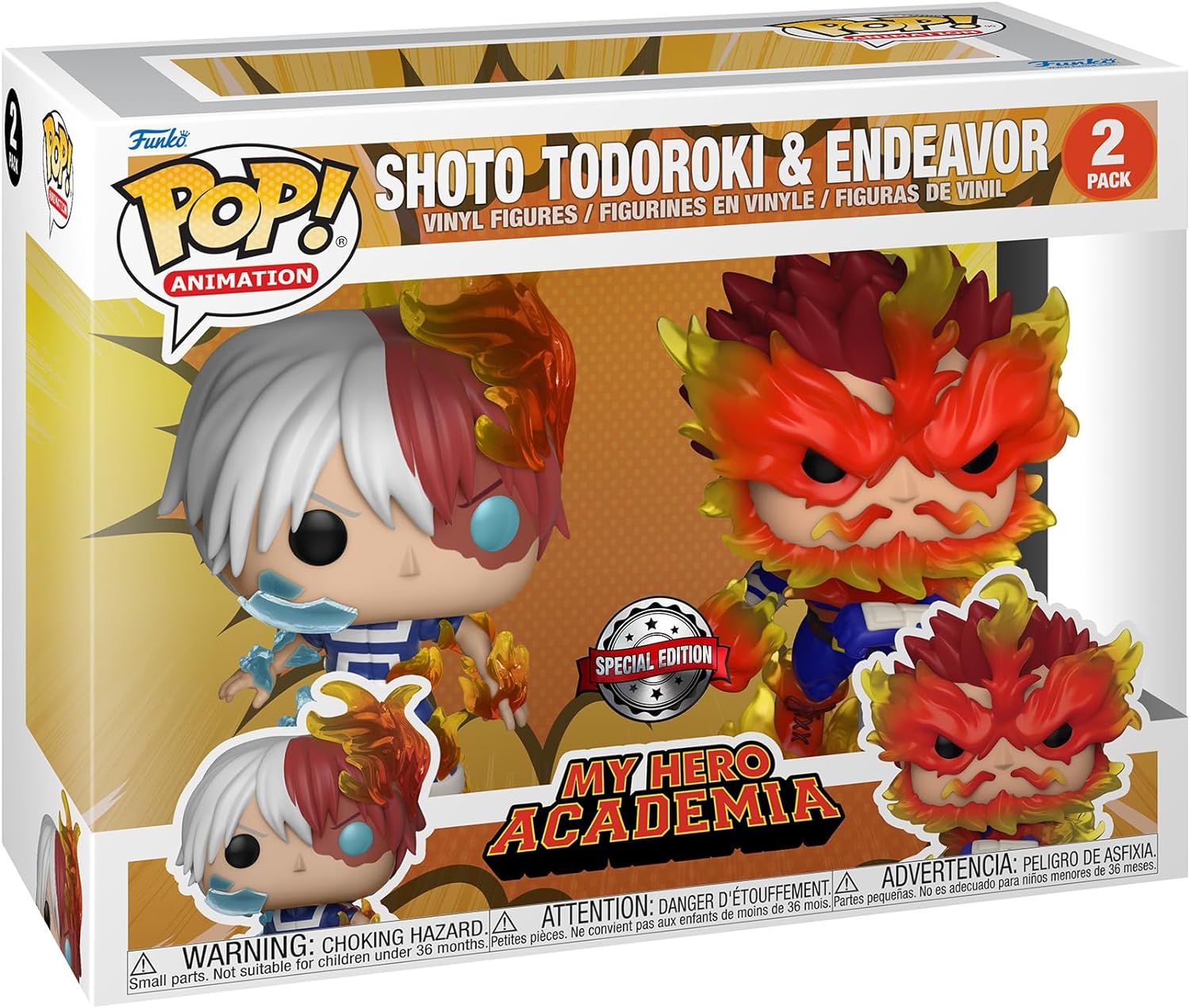 Funko Pop! Animation My Hero Academia Shoto Todoroki & Endeavor 2 pack Vinyl Figures