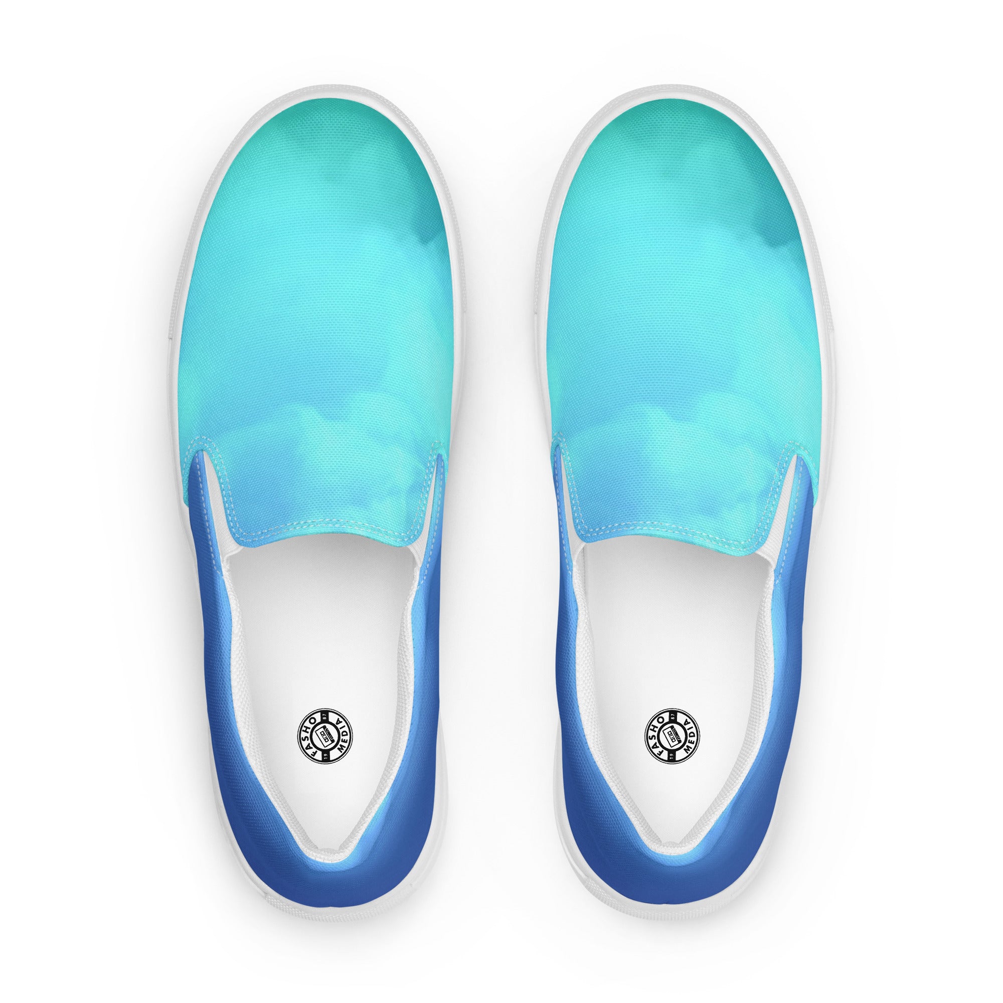 Aqua Haze Men’s slip-on canvas shoes