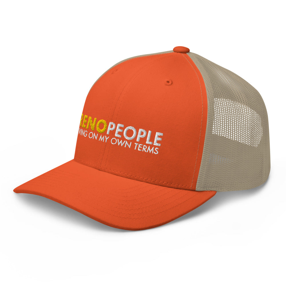 Reno People Living on my own terms Trucker Hat