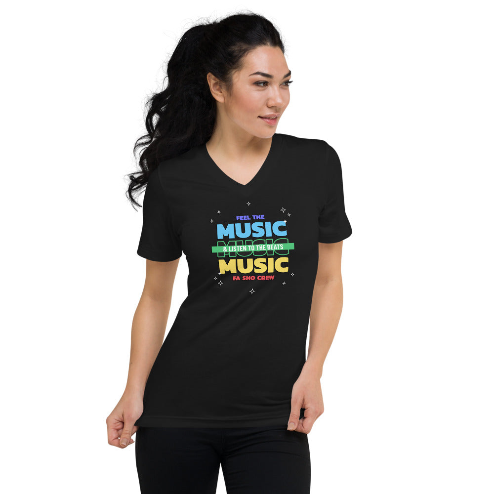 Feel the Music V-Neck Shirt (Women's)